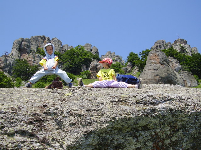 Первые совместные тренировки. Ваня и Даша Кузьмины, 2006г, Демерджи